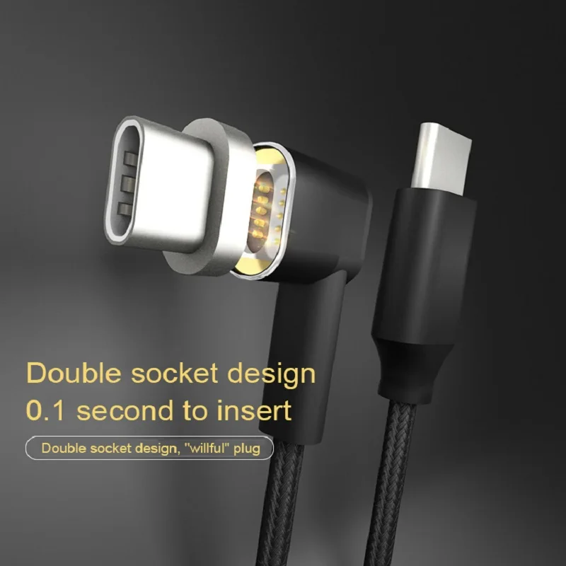 4.3A 87W магнитное Тип Кабеля C зарядный кабель для передачи данных для Macbook Pro 90 локоть кабель-Переходник USB C на Тип-C PD для быстрой зарядки шнур для samsung huawei