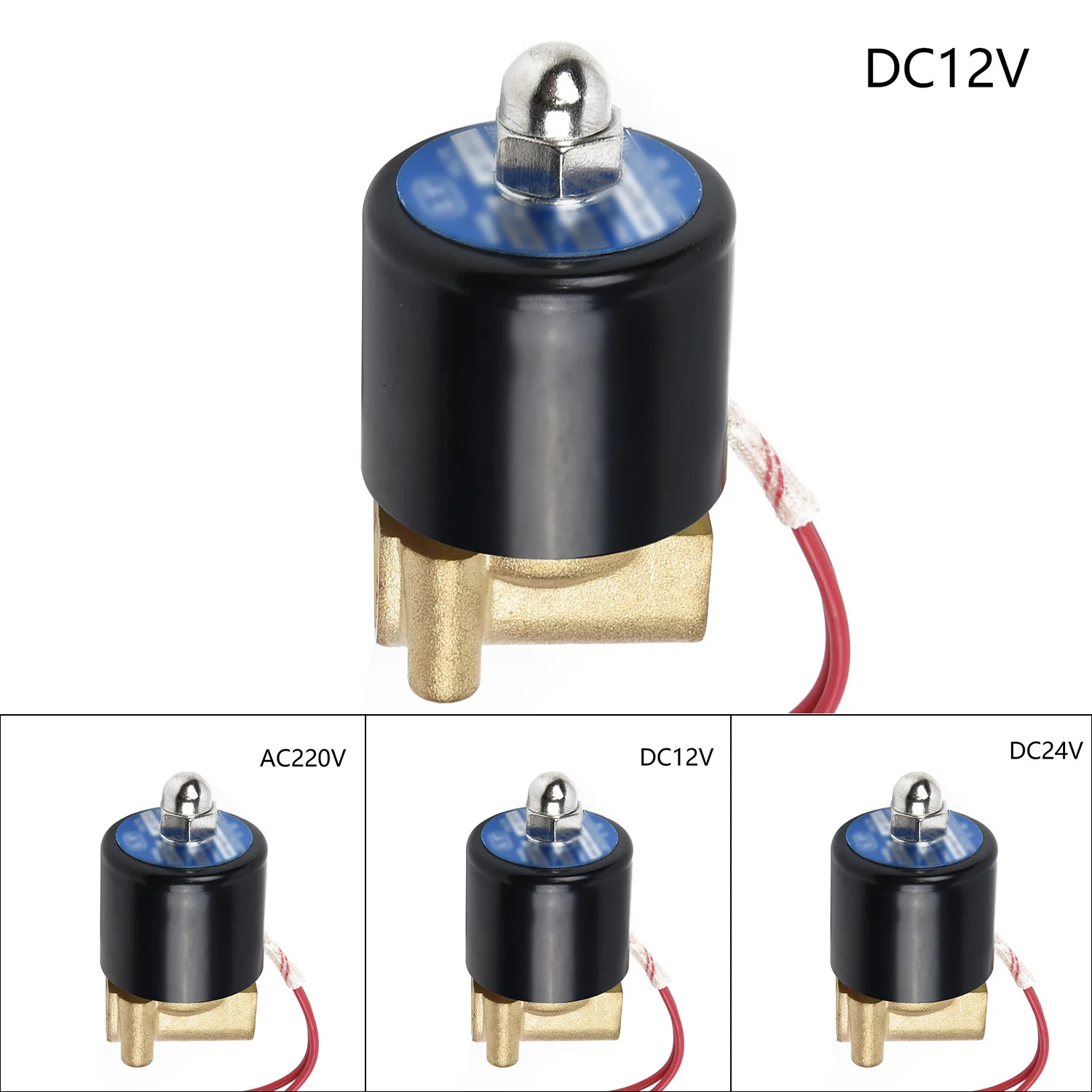 DC12V/24 V G1/" Латунь Электромагнитный Электрический пневматический клапан для воды, масла, воздуха