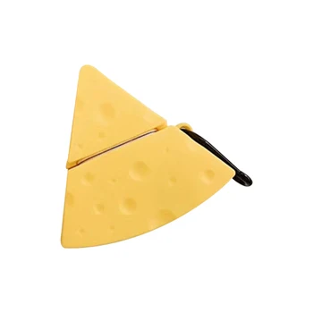 

Cheese Pattern Protective Case Shockproof Soft Silicone Cover Skin Protector with Carabiner for Airpods 1/2 Charging Box