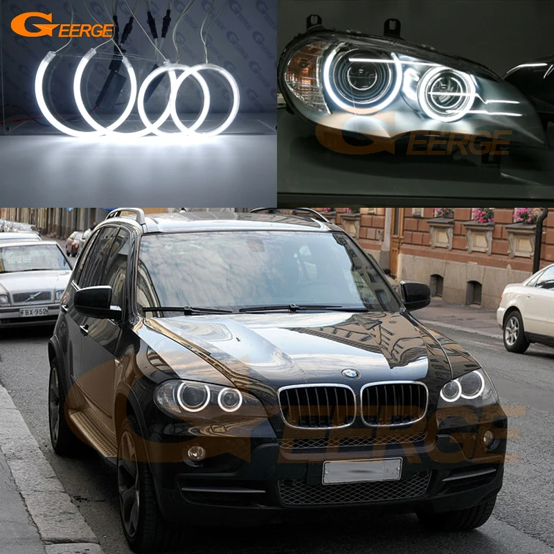For BMW X5 e70 2007 2008 2009 2010 2011 2012 2013 Excellent Ultra bright CCFL Angel Eyes halo rings Car styling | Автомобили и