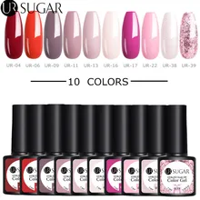 UR SUGAR – Vernis à ongles gel colorés, produit de manucure, 122 couleurs, semi-permanent, séchage UV/LED, laque, couche de base et de finition, 10 pièces par lot