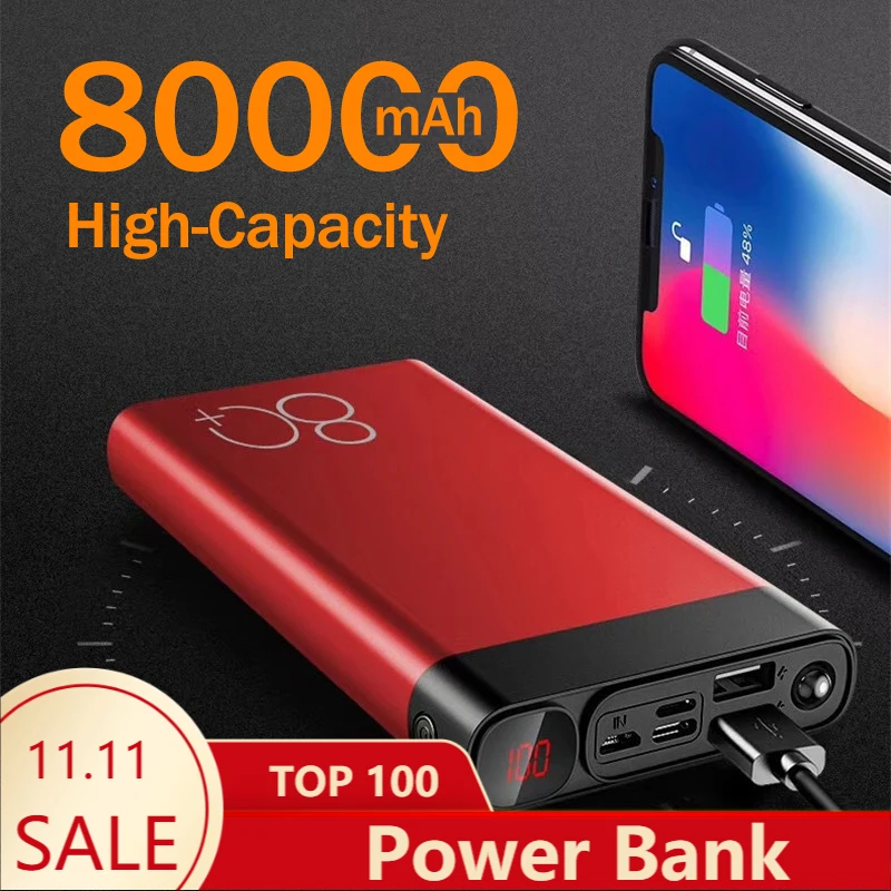 80000mAh Power Bank Quick Charge 2USB Large Capacity Fast Charging Portable Powerbank for Samsung Xiaomi Mi IPhone Free Shipping 80000mAh Power Bank Quick Charge 2USB Large Capacity Fast Charging Portable Powerbank for Samsung Xiaomi Mi IPhone Free Shipping