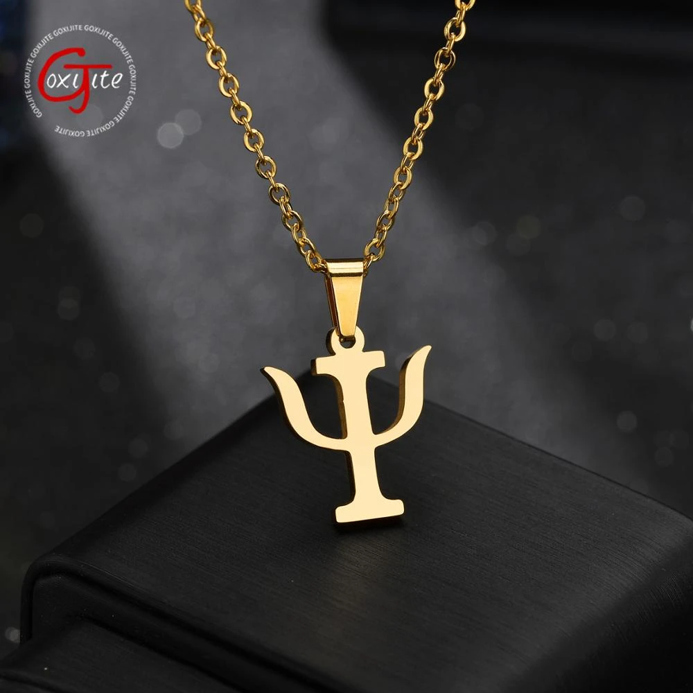 Goxijite colgantes y collares de inoxidable letras y símbolos para hombre y mujer, joyería de Color dorado|Collares colgantes| - AliExpress