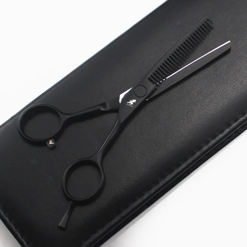 " 5" 5," набор парикмахерских ножниц для стрижки волос в носу, черные 440c филировочные ножницы для стрижки волос, парикмахерские ножницы, парикмахерские ножницы - Цвет: 5 inch thinning
