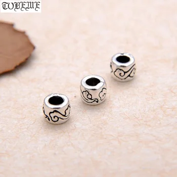 

100% 925 silver Beads 925 Sterling Jewelry Beads Good Luck Loose Beads DIY Jewelry Findings Spacers