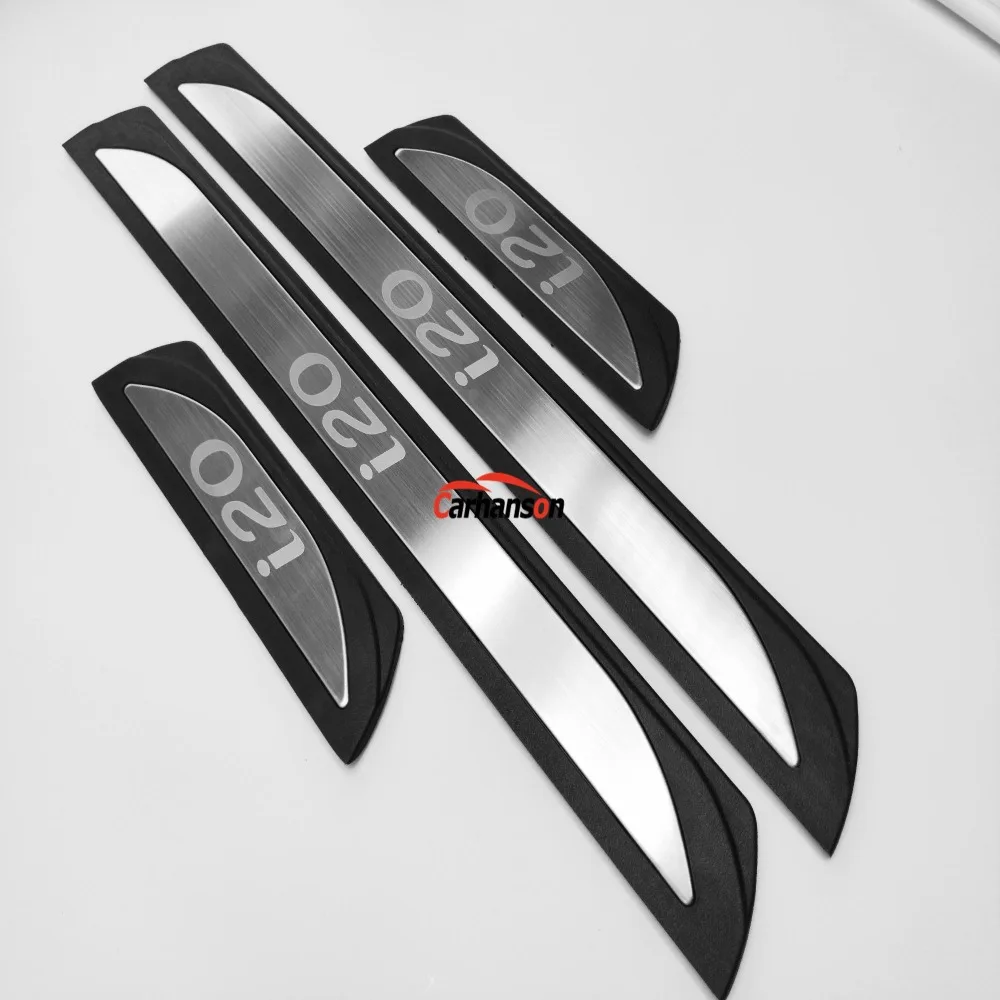 

For Hyundai Elite I20 2015-2019 Car Accessories Styling Stainless Car Door Sill Protector Cover Pedal Plate Auto Sticker Trims