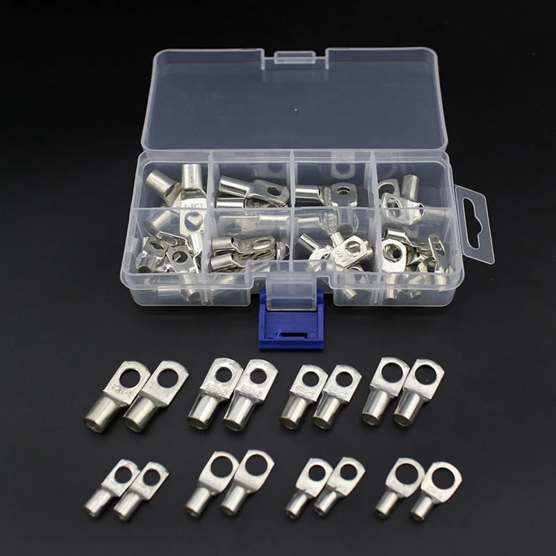 

Hot Sale Bolt Hole Tinned Copper Cable lugs Battery Terminals set Wire terminals connector