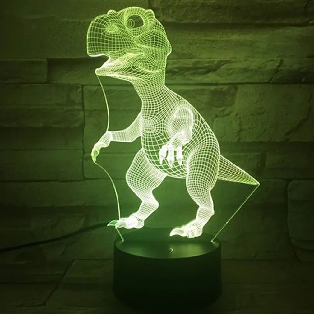 

Small Dinosaur 3D Light Colorful Touch Remote Control Led Visual Light Desktop Table Lamp Modern Minimalist Table Lamp