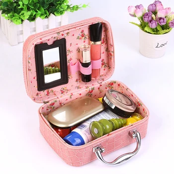 

2019 Female Cosmetic Box Women's Large Capacity Storage Handbag Quilted Professional Cosmetic Bag Travel Toiletry Makeup Bag