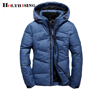 

Holyrising men down Parkas men's winter jacket thick snow parka overcoat white duck down jacket men wind breaker brand down coat