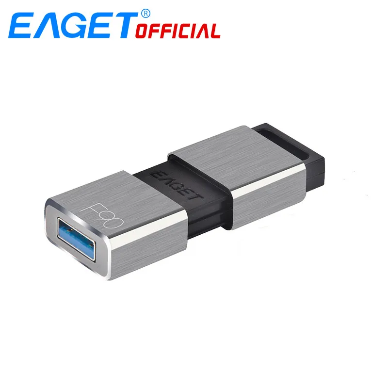 Eaget F90 USB3.0 USB флеш-накопитель 16 ГБ 32 ГБ 64 Гб 128 ГБ 256 Гб металлический мини-накопитель карта памяти USB 3,0 флэш-диск