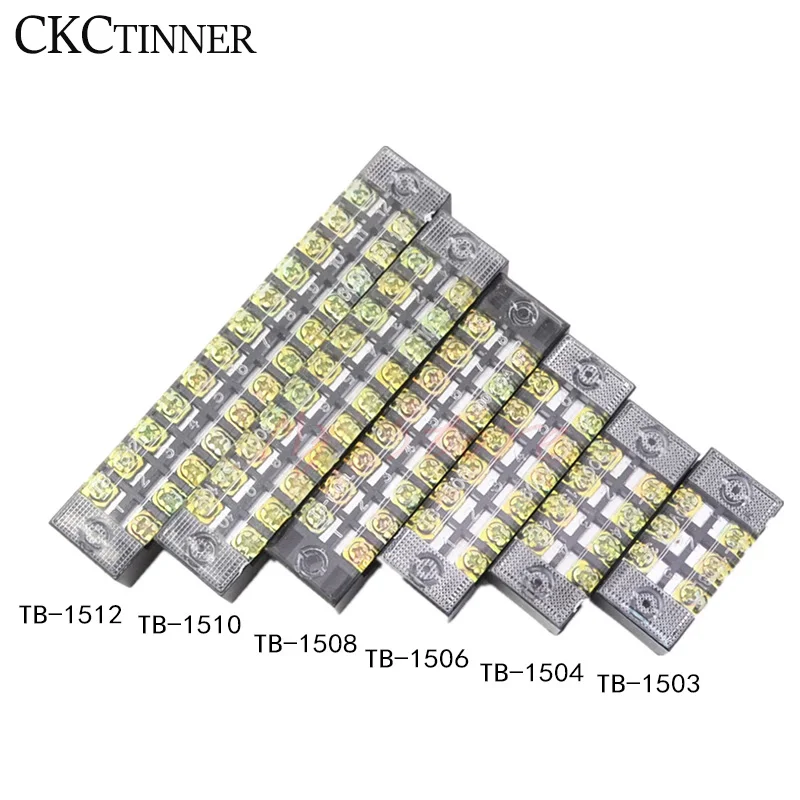 2 шт. двухрядный винтовой клеммный блок полоса 600V 15A TB 1503/TB1504/TB1506/TB 1510/TB