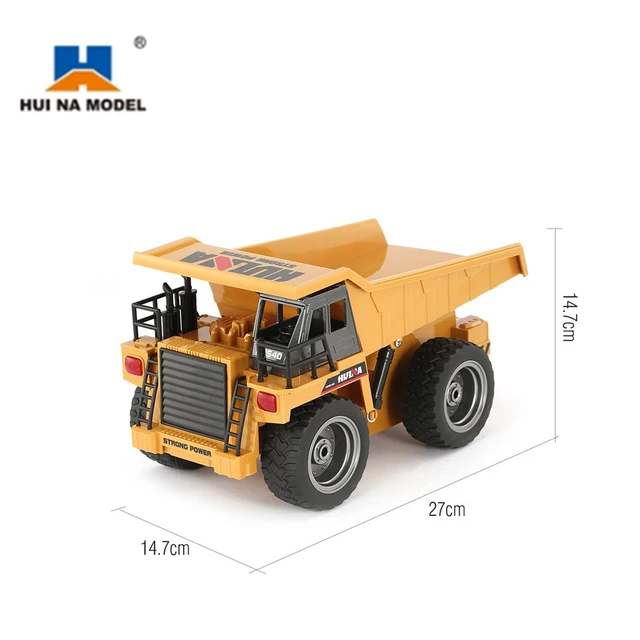 HUINA 1540 1/18 2.4G 6CH Alloy Version 360 Degree Rotation RC Dump Truck Construction Engineering Vehicle Kid RC Model Toy 4