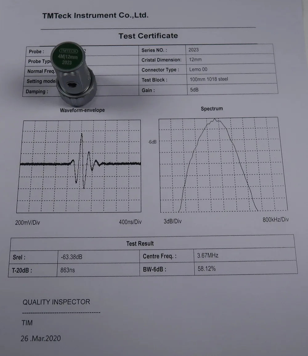 staight do euro do elemento (4mhz 12mm)