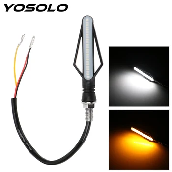 

YOSOLO 1 Piece 24 LED Motorbike Indicator Blinker Moto Tail Brake Lights Motorcycle Turn Signal Lights Fog Light Signal Lamp