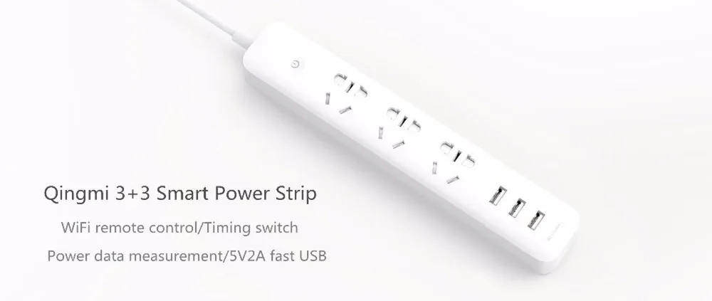 Xiaomi Qingmi умная домашняя полоса розетка умная лента питания Wifi приложение Беспроводная дистанционная розетка с 3 разъемами 3 USB порта