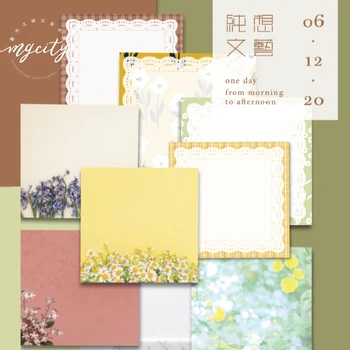 

20 pcs/set Cute Memo Pad Kawaii Flower Autum Memo Notes Vintage Office Decor Memo Sheets School Office Supplies Stationery