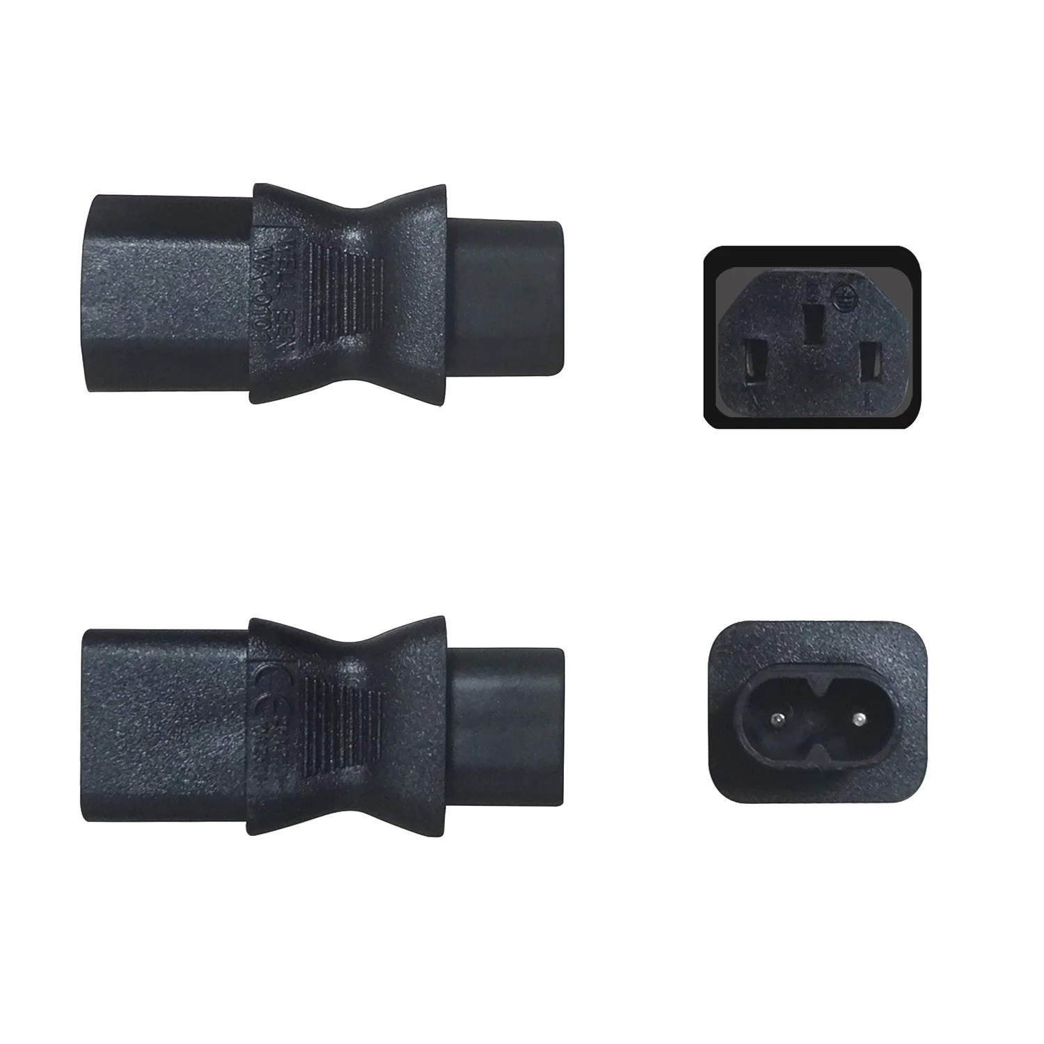IEC320 C8 Мужской к C13 3Pin Женский адаптер питания C13 к c8 C8 к C13 IEC 3Pin Женский к 2Pin штекер адаптера питания