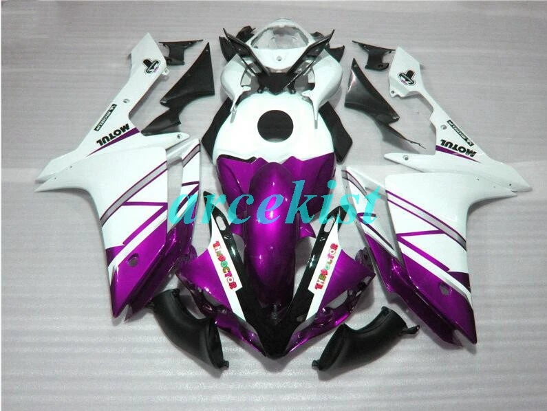 4 подарки ABS прессформы Мотоцикл Обтекатели подходит для Yamaha YZF-1000-R1 2007 2008 07 08 обтекатель кузова набор на заказ Фиолетовый Белый Холодный