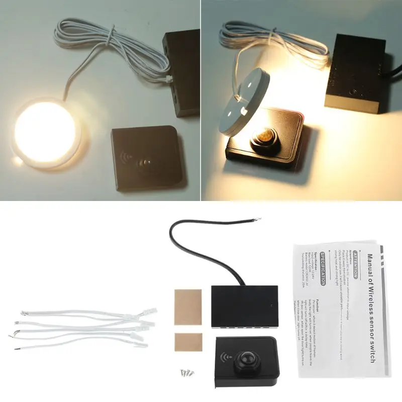 

Non-Contact 12V-24V PIR Wireless Sensor Switch for Cabinet Wardrobe LED Light