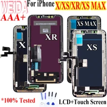 ЖК-дисплей WEIDA для iphone X XS XR XS MAX, дигитайзер для iphone X, ЖК-дисплей XS, ЖК-дисплей для iphone XR, инструмент для ЖК-дисплея