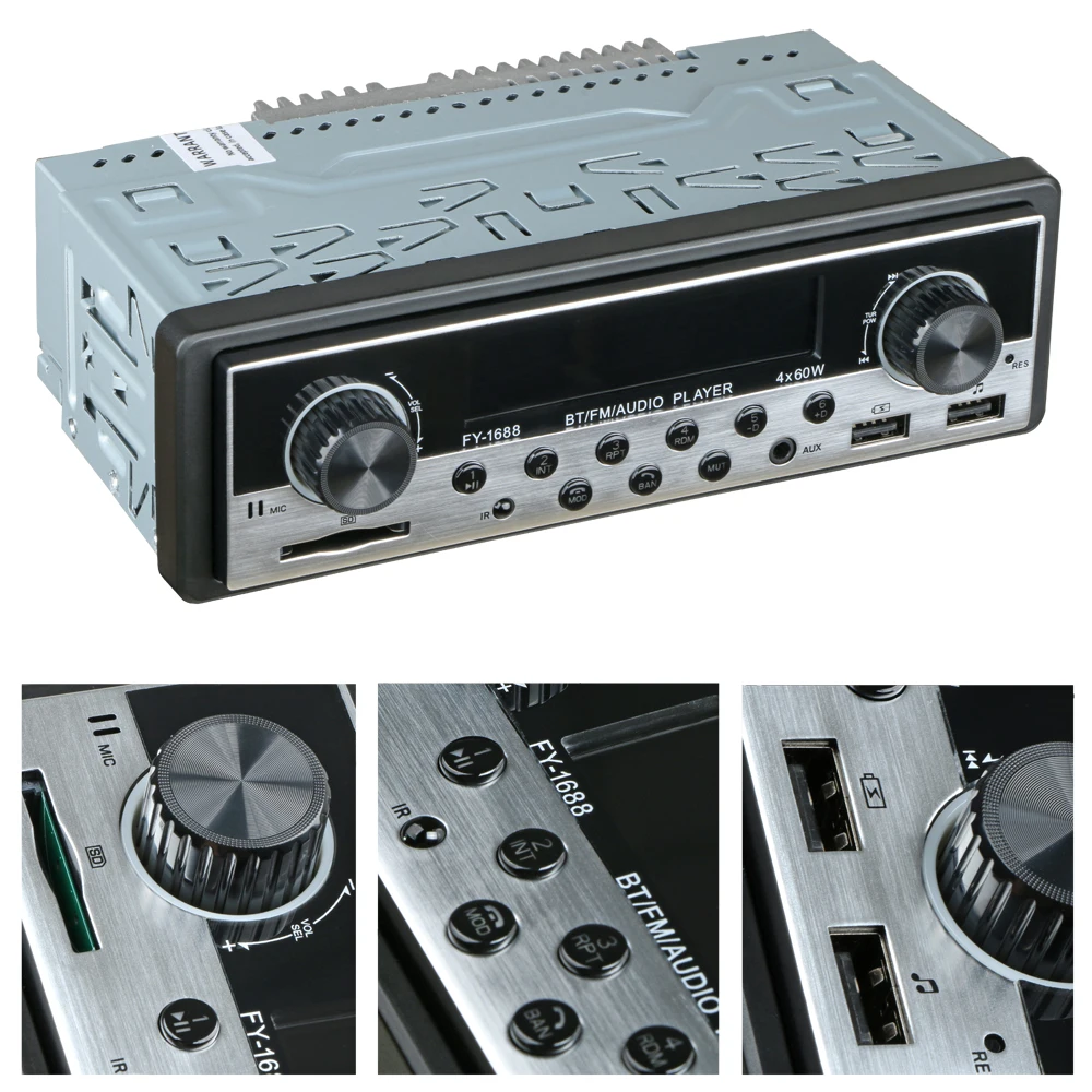 Автомагнитола 1 din Bluetooth FM MP3 Aux|Автомобильные радиоприемники| |