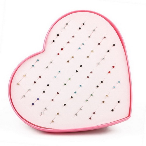 Multi-style Colorful Animal Heart Star Moon Geometric Crystal plastic Stud Earring Set For Women Girls Jewelry Gifts
