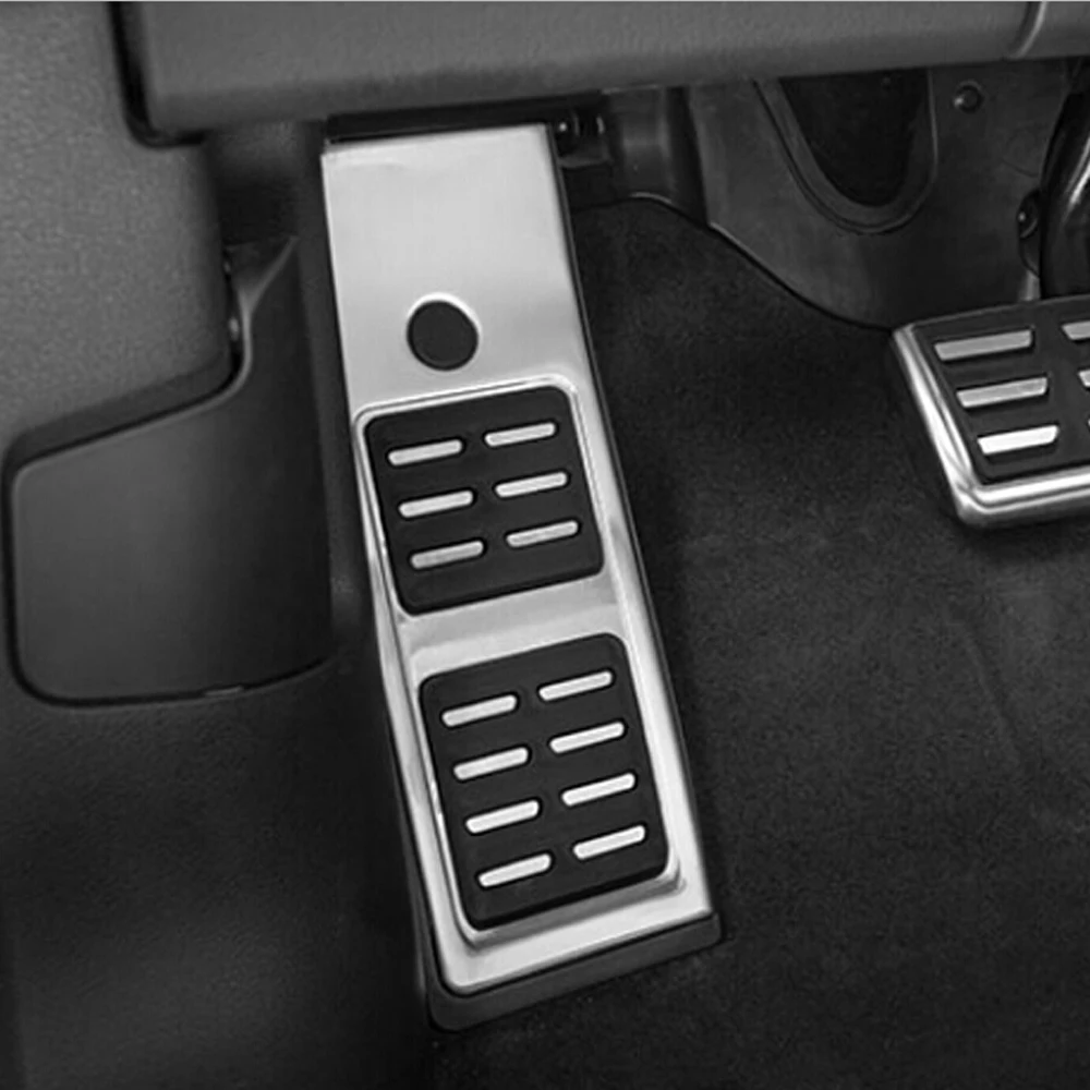 Stainless Steel Fuel Brake Footrest Pedal Cover for Audi A4 B9 A5 F5-Sedan Avant Sport Automatic
