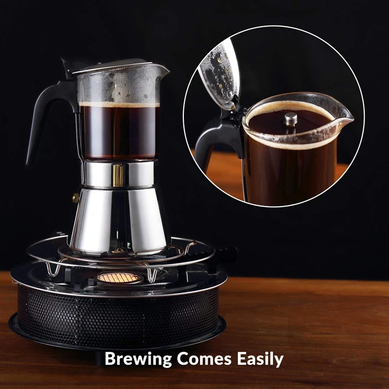 Crystal Glass Top Stovetop Espresso 