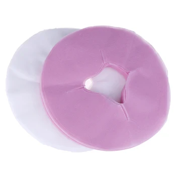 

100Pcs Disposable Non Woven Fabric Face Pad Spa Pillow Cover SPA Rest Overlay Massage Table Hole Cover Facial Care Tools 2colors