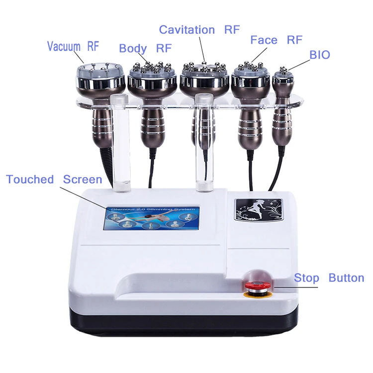 US $401.77 8 In 1 Vacuum Ultrasonic Cavitation Radio Frequency Multipolar RF Body Slimming Machine Skin Lifting Tightening AntiWrinkle