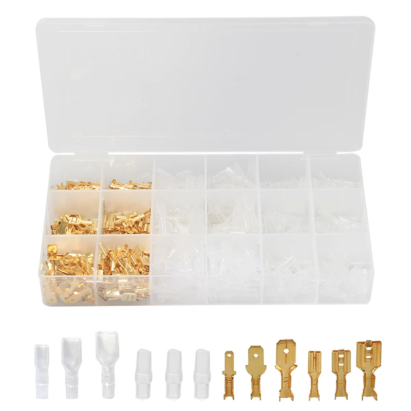 

600PCS 2.8/4.8/6.3mm Female/Male Spade Connectors Assortment Set Insulated Electrical Wire Crimp Terminals