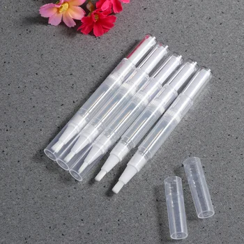 

12pcs Transparent Empty Nail Oil Twist Pen Cosmetic Container Lip Gloss Brush Applicators Liquid Tube Transfer Pipettes (NO.1, 3