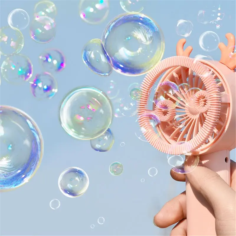 

Bubble Fan Kids Toy Summer Usb Mini Fan Bubble Machine Bubble Maker