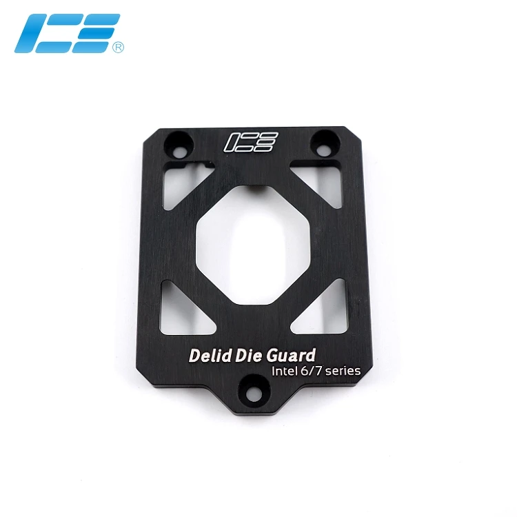 Black IceMan Cooler Delid Die Guard INTEL 6700K 7700K 8700K CPU Open Cover Protector - Цвет: Black
