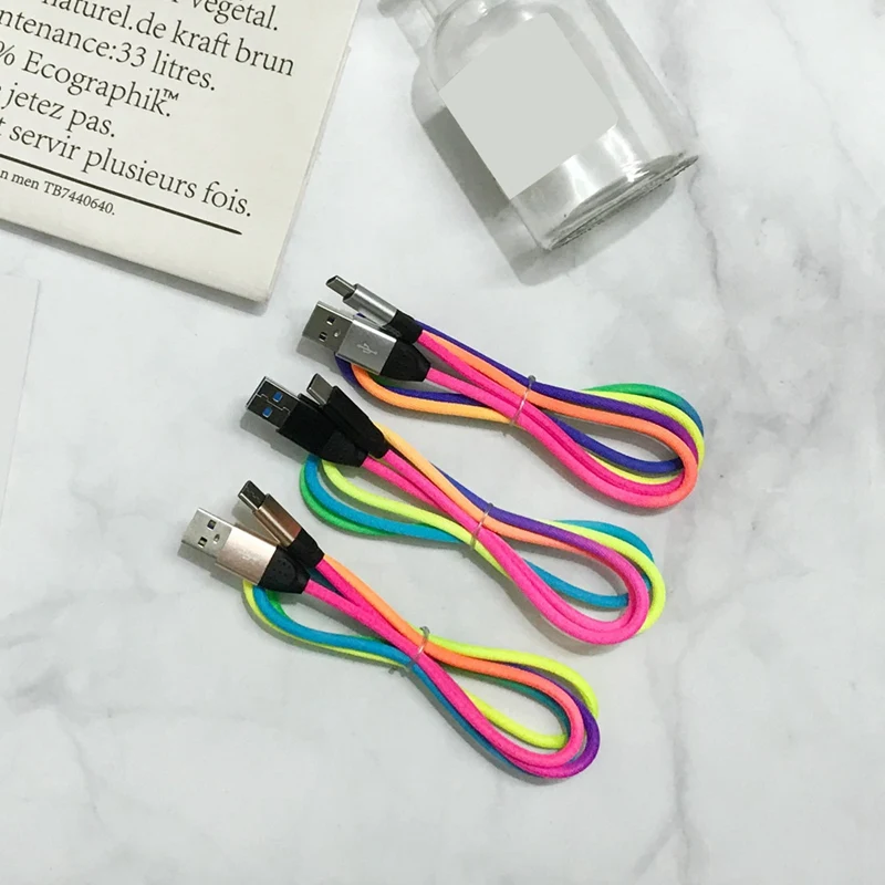 FFYY-Usb type C кабель 2A адаптер Otg Быстрая зарядка type-C зарядное устройство нейлоновый плетеный кабель для передачи данных конвертер
