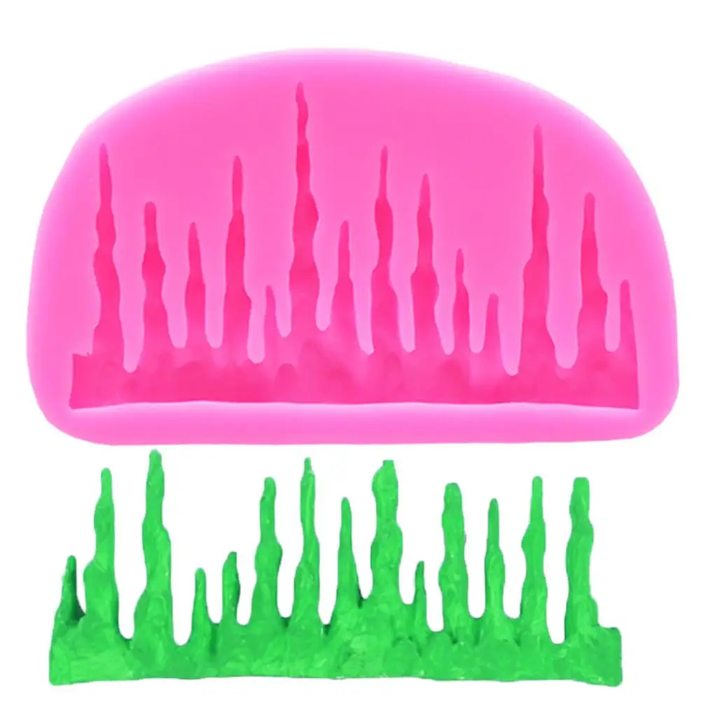 

DishyKooker Icicles Cake Decoration Silicone Mold Icicle Cake Border Chocoalte Cake Mold for Christmas