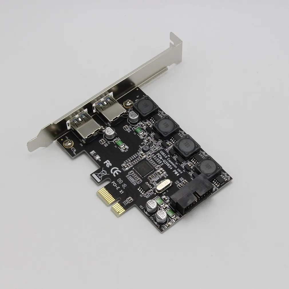 1 ПК компьютер офисный Компоненты Ssu натуральная Usb3.0 карты расширения с передним 19/20Pin Pci-E на Usb3.0 карты расширения для рабочего стола