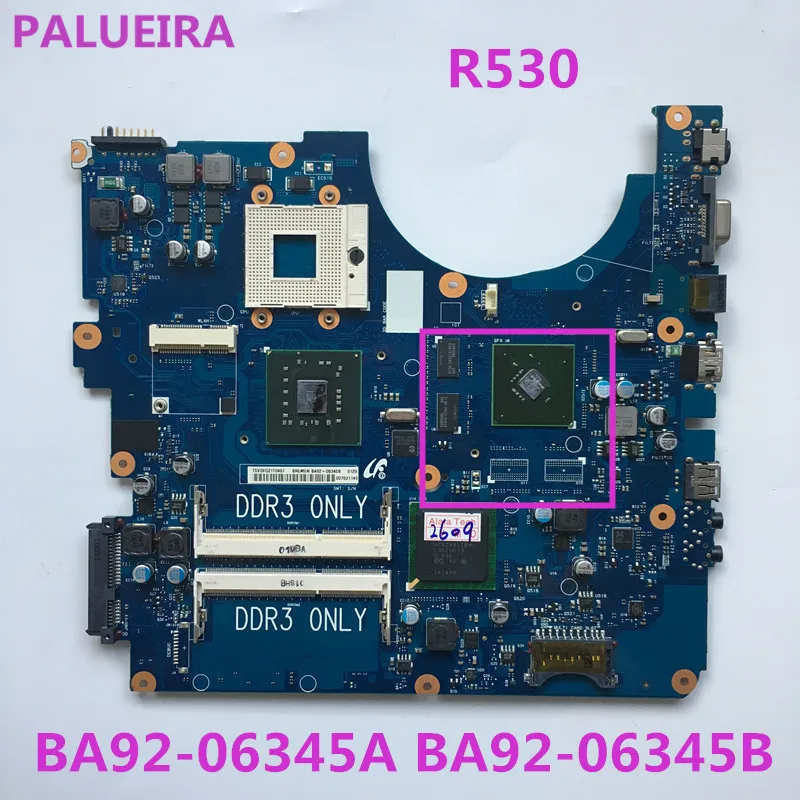 PALUBEIRA BA92-06345B для samsung R530 материнская плата BA92-06345A DDR3 протестированная Работа идеально