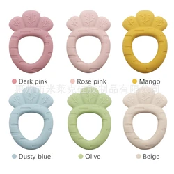 Silicone Baby Teether Rudder Fidget Toys Wooden Rings Teether Rodents Beech Wood Rattles Chew Baby Products Teethers for Teeth