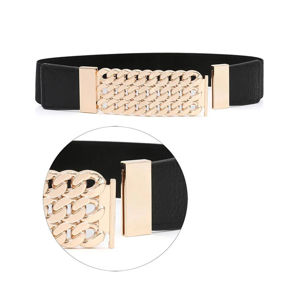 [AETRENDS] Women Elastic Stretchy Retro Wide Waist Cinch Belt D-0116