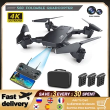 

S60 Remote Control Drone With 4k Profesional Dual Camera Mini Rc Helicopter Positioning Foldable Uav Quadcopter Kids Toys Gifts