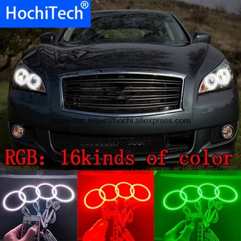 Картинка HochiTech RGB многоцветный светодиодный набор ортопедических колец для автомобиля Infiniti M (Y51) M25L M35hL M35 M37 M56 Q70 2011-2014