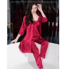 Комплекты платьев, женский халат с нагрудной подкладкой, одежда для сна, весна-осень, сексуальные шелковые шорты на бретельках, ночная рубашка, халат, домашний сервис