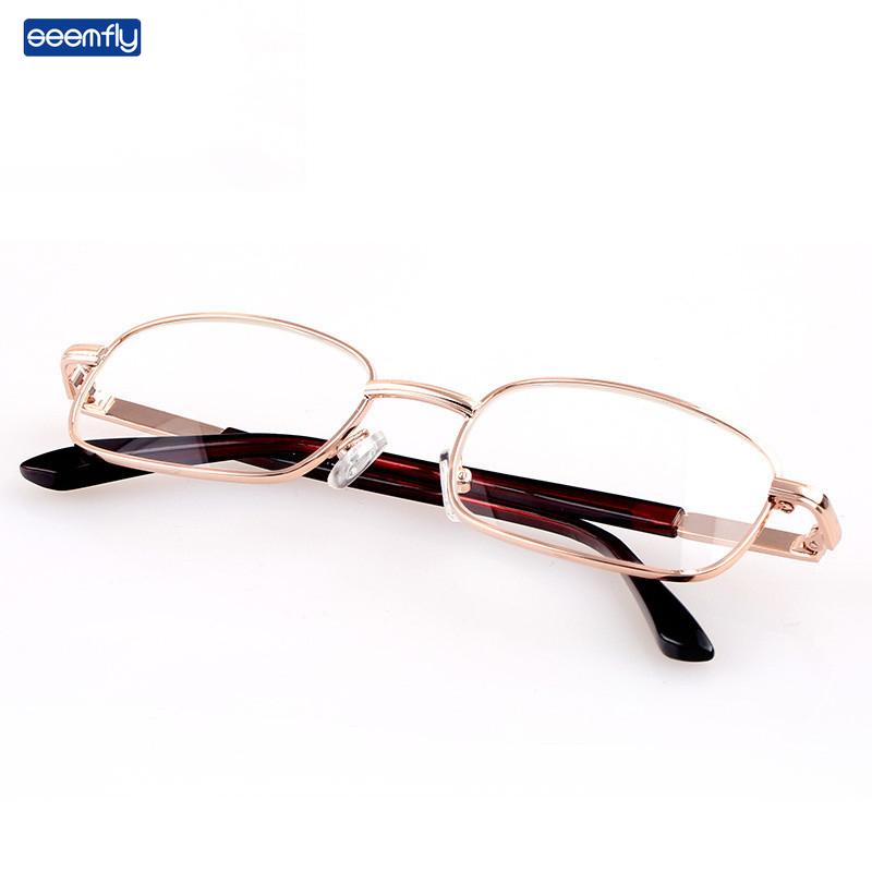 Seemfly Reading Glasses for Women and Men Ultralight Glass Retro Classic Square Glassware Eyeglass With Degree 50 75 100 to 450