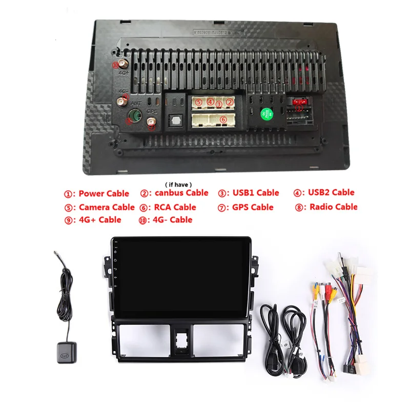 Top 10.1" 2G RAM 32G ROM Android Car DVD GPS For Toyota Vios YARIS 2014 2015 2016 headunit radio stereo navigation wifi 5