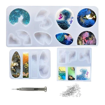 

Island Resin Molds,3PCS Ocean Silicone Molds for Resin Epoxy,Jewelry Epoxy Molds for Earring,Pendant, Necklace DIY