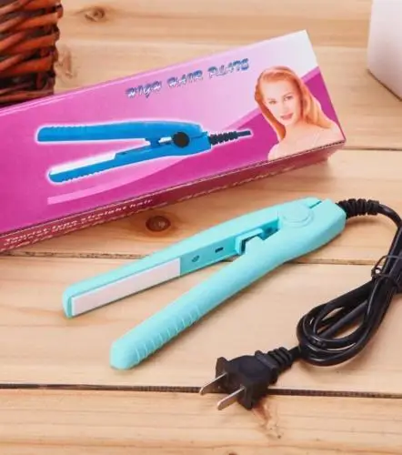 Mini Ceramic Hair Care Curl Straightener Flat Iron Perm Splint Tourmaline US Plug Curling Irons Styling Tools | Красота и здоровье