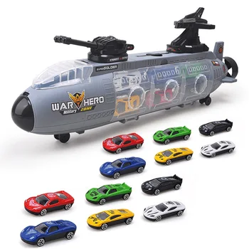 

12Pcs/Set Mini Alloy Car Model Building Kits Classic Toy Suit Portable Submarine Shape Storage Box Toys for Children,B