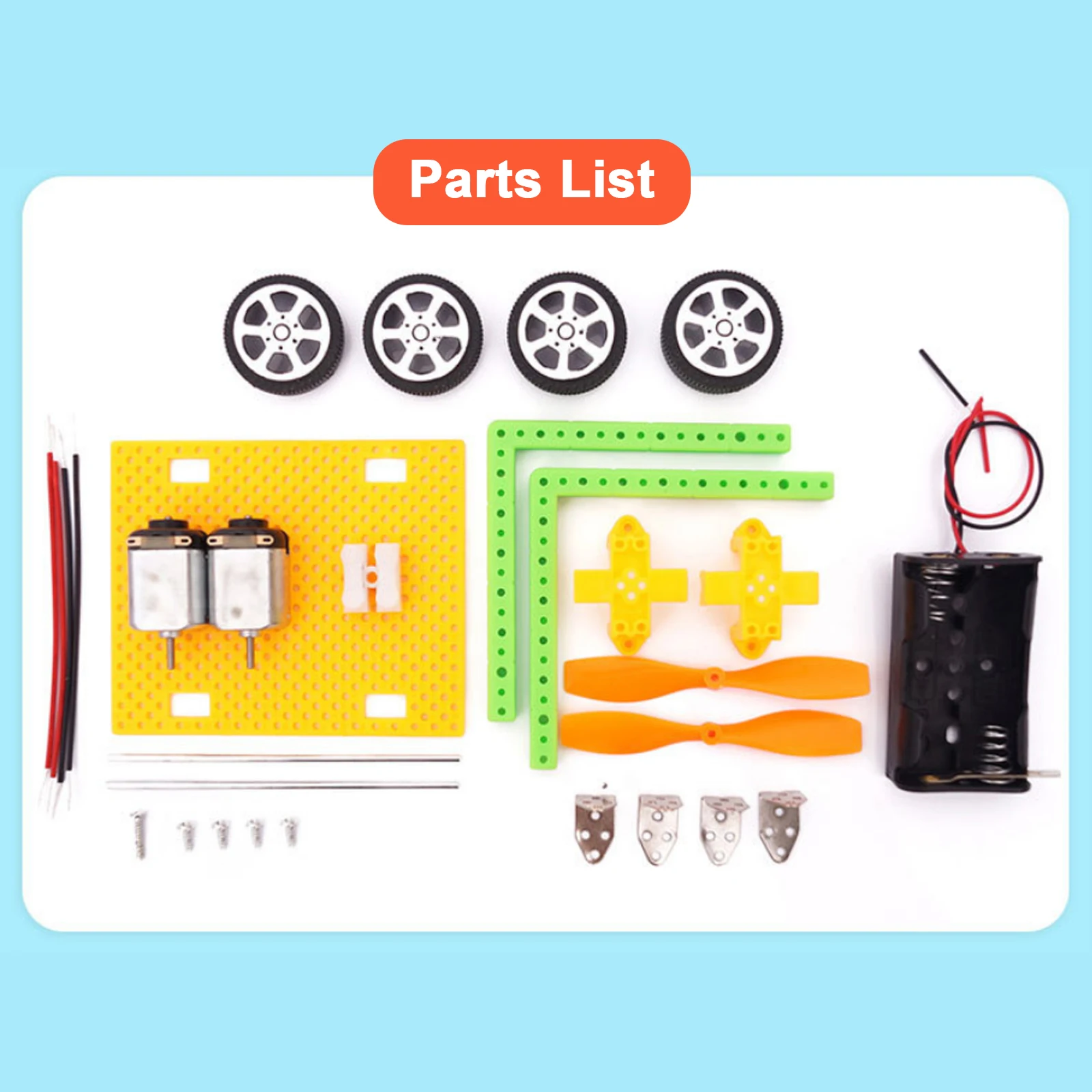 Eucax-Kit electrónico de energía eólica para niños, juguete de Ciencia y Tecnología, Robot Educativo de potencia de Motor